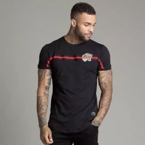 Project X Paris Black Red Tiger Taped Basic Tshirt